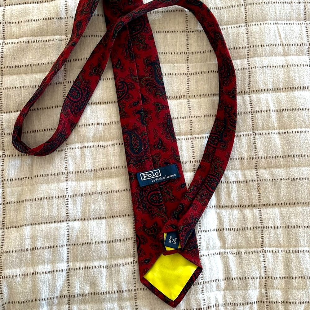 Vintage made by hand polo Ralph Lauren tie